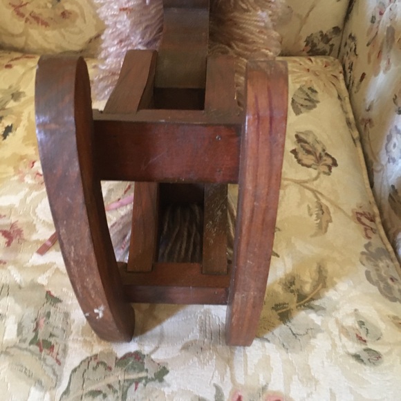 Preowned 13” Wooden Decor Hand Painted Rocking Horse - Picture 5 of 7